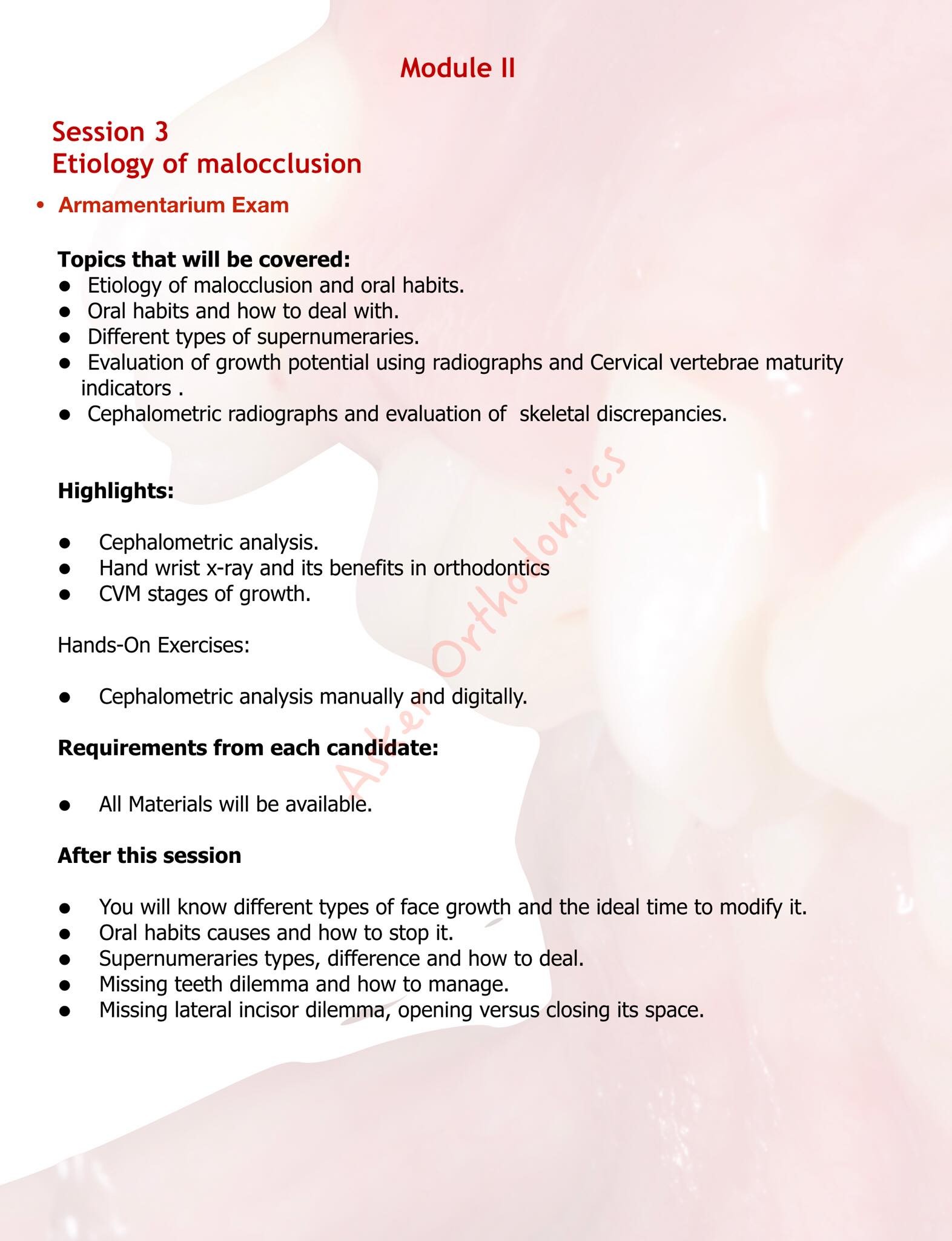 Session 3 ( Etiology of malocclusion) image